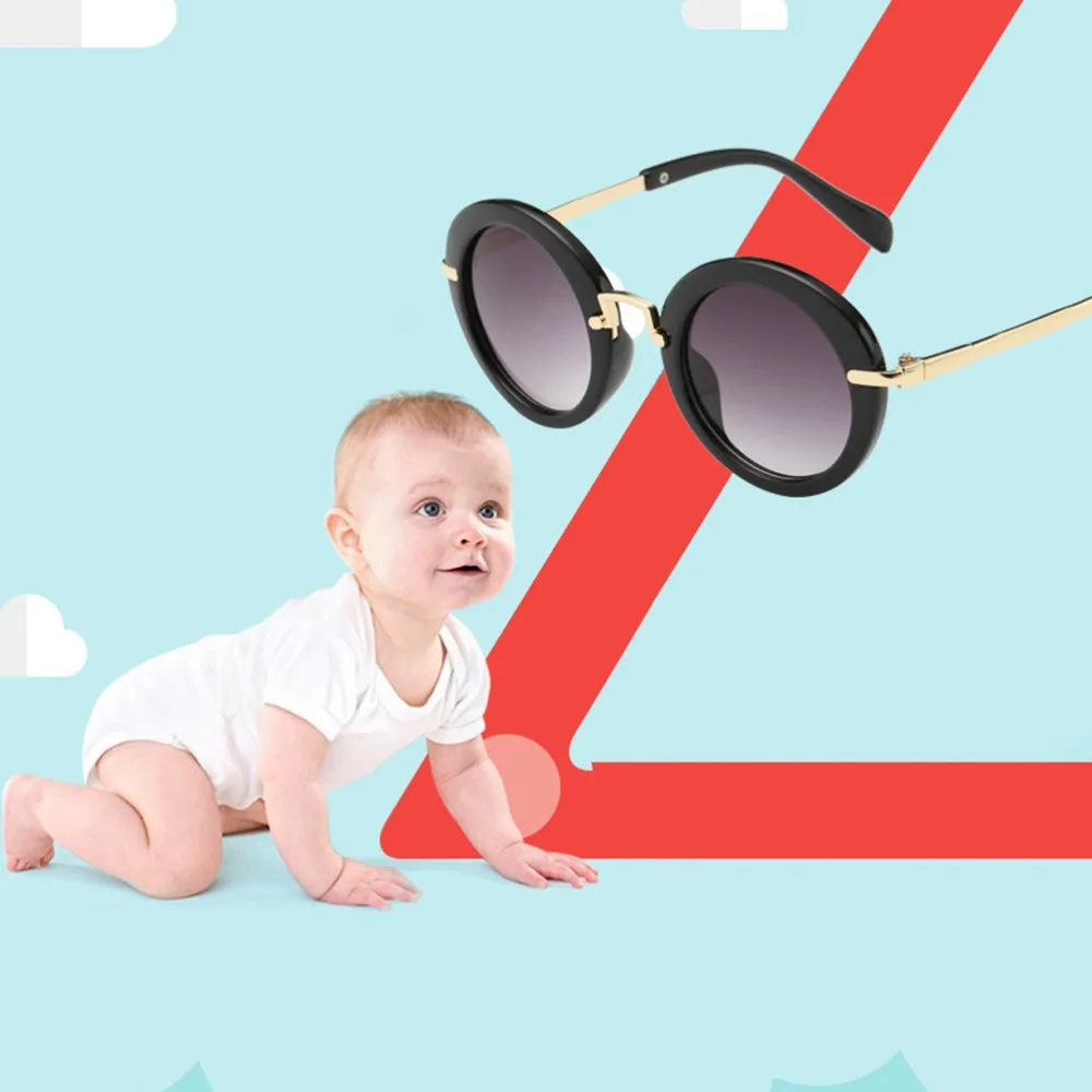 Модные детские солнцезащитные очки MISM с круглой оправой UV400 для девочек