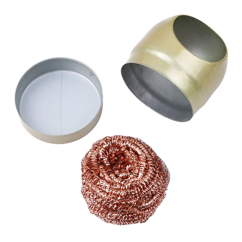 Железный наконечник очистка стальная проволока с подставкой паяльник