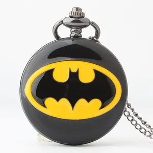 Ретро Горячая Аниме летучая мышь карманные часы ожерелье кулон цепь винтажные Кварцевые Fob часы мальчик девочка дети подарок TD2105