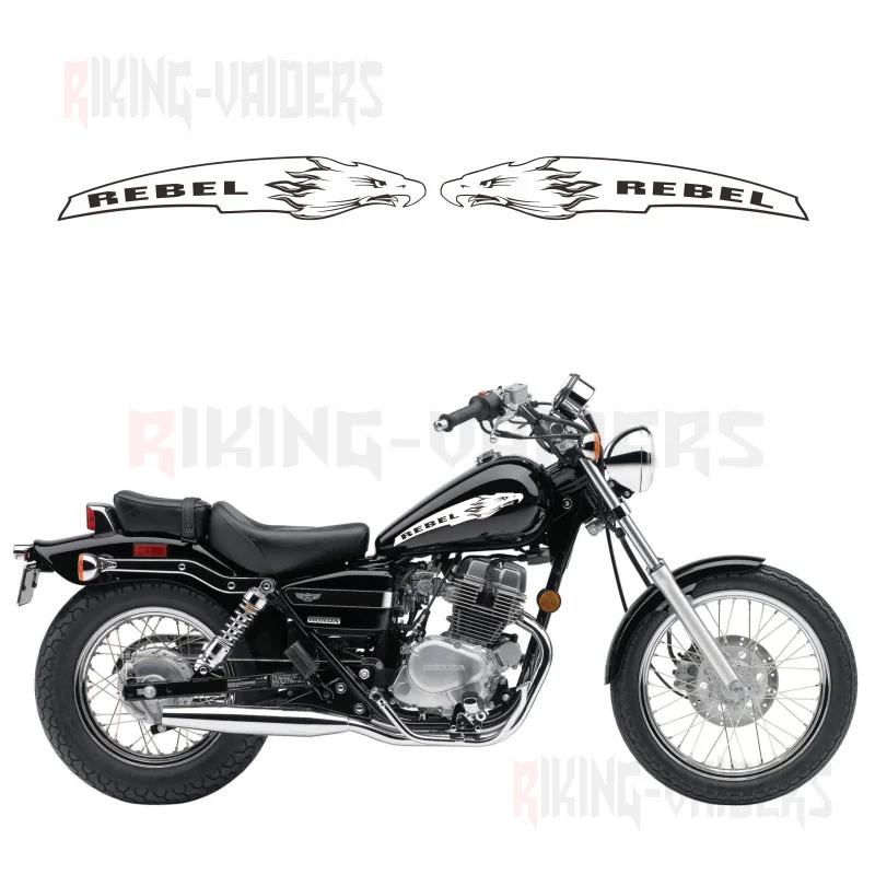 

Custom Eagle Head Decal Fairing Stickers Saddlebag Vinyl Decals For Honda Rebel CA250 CMX250 CMX450