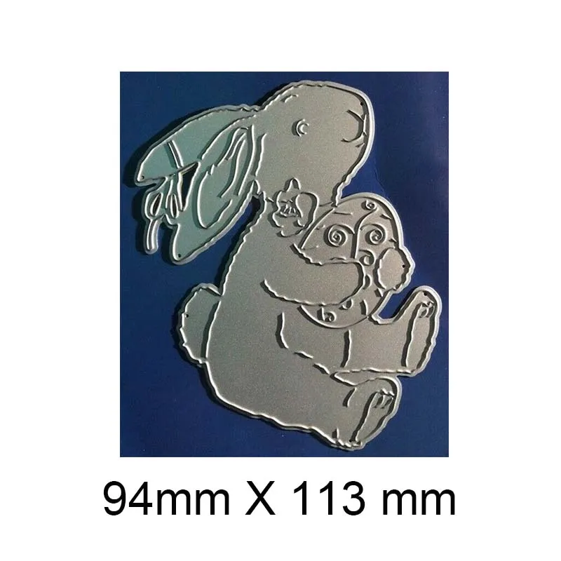 Милый Пасхальный кролик яйцо металлические режущие трафареты для DIY