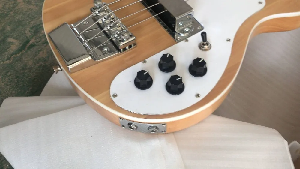 Натуральный цвет Rickenback на заказ 4003 firglo 4 струны бас гитара Рик бас двойной выход чернила моно и стерео