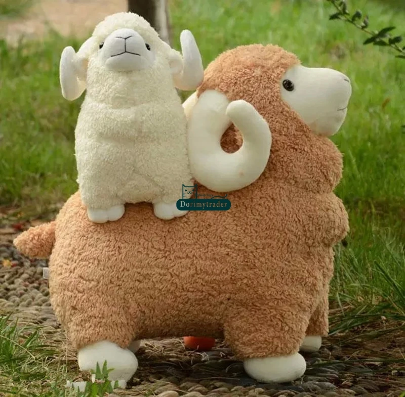 Dorimytrader Jumbo Lovely Мягкая плюшевая игрушка из овечьей шкуры Игрушечные куклы из козлята Большой подарок для малышей 35inch 90cm DY60270