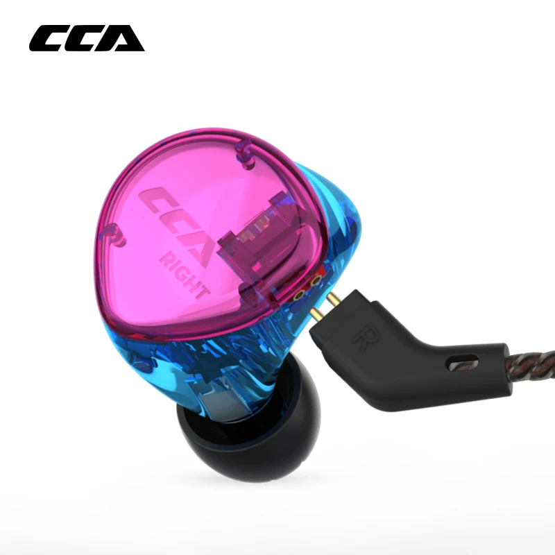 Гибридные наушники вкладыши CCA C04 BA + DD 2PIN Hi Fi диджейский монитор спортивные для
