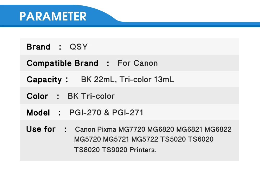 10 шт. PGI 270 XL CLI 271 совместимый чернильный картридж для Canon PIXMA MG7720 TS9020 TS8020 MG 7720 TS 9020 TS 8020 PGI270XL
