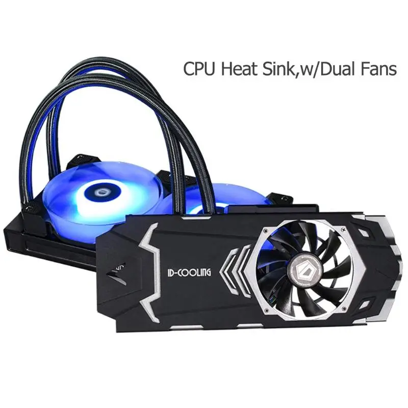 Компьютер Coooling части 240VGA-RGB вентилятор водяного охлаждения интегрированный процессор кулер радиатор двойной вентиляторы для GeForce/AMD