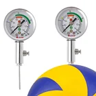 Манометр для футбольного мяча, воздушные часы для футбола, волейбола, баскетбола, футбольных мячей, барометры, металлический манометр для мяча