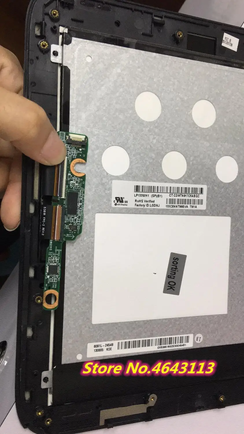 LP133WH1 SPB1 ЖК экран с сенсорным экраном дигитайзер в сборе рамка 5381R FPC 2 REV для 13 3 &quothp