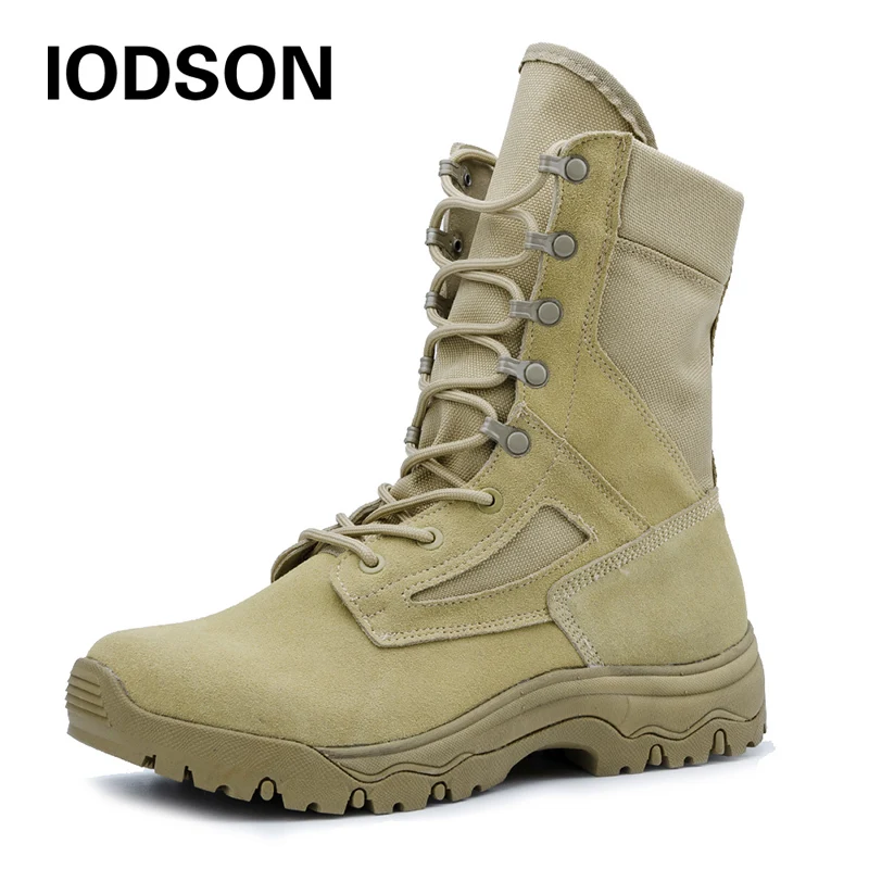 

IDS658 Men's Desert Military Tactical Boots Special Force Army Shoes Lace-up Antum/Spring Combat Ankle Boots