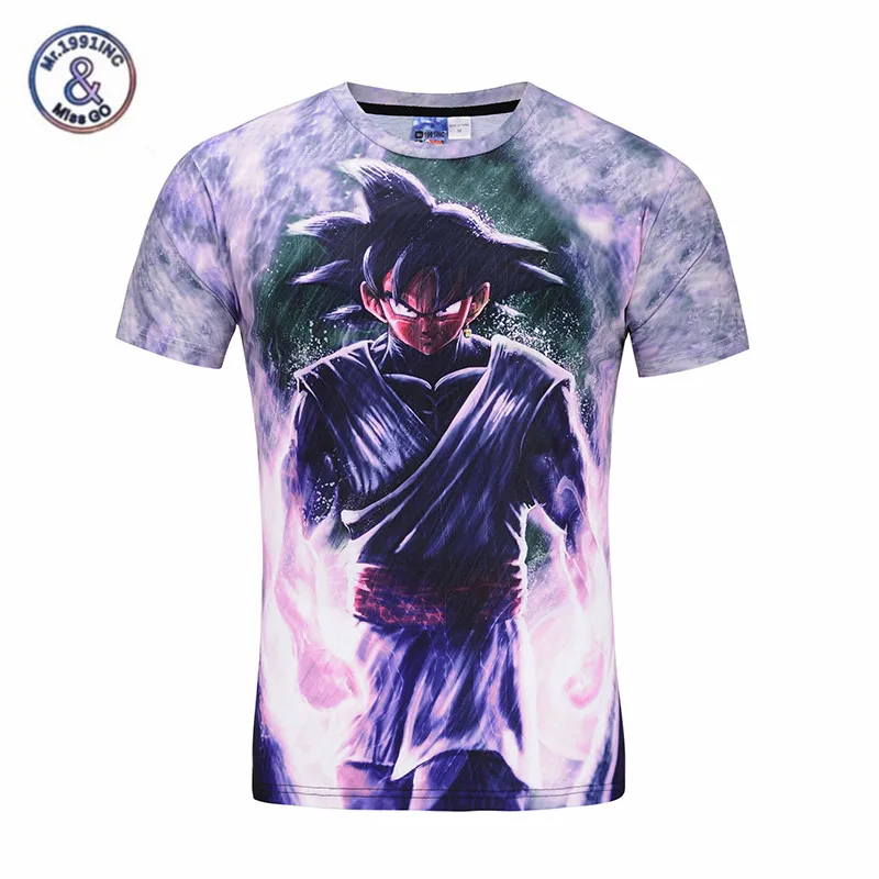 Новейшая футболка в стиле Харадзюку с изображением дракона жемчуга Гоку Вегета