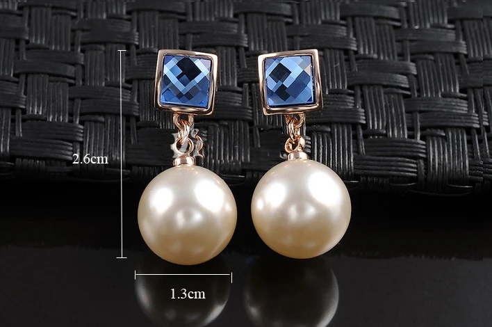 Italina Rigant Элегантные Висячие Серьги С Искусственным Жемчугом Австрийским