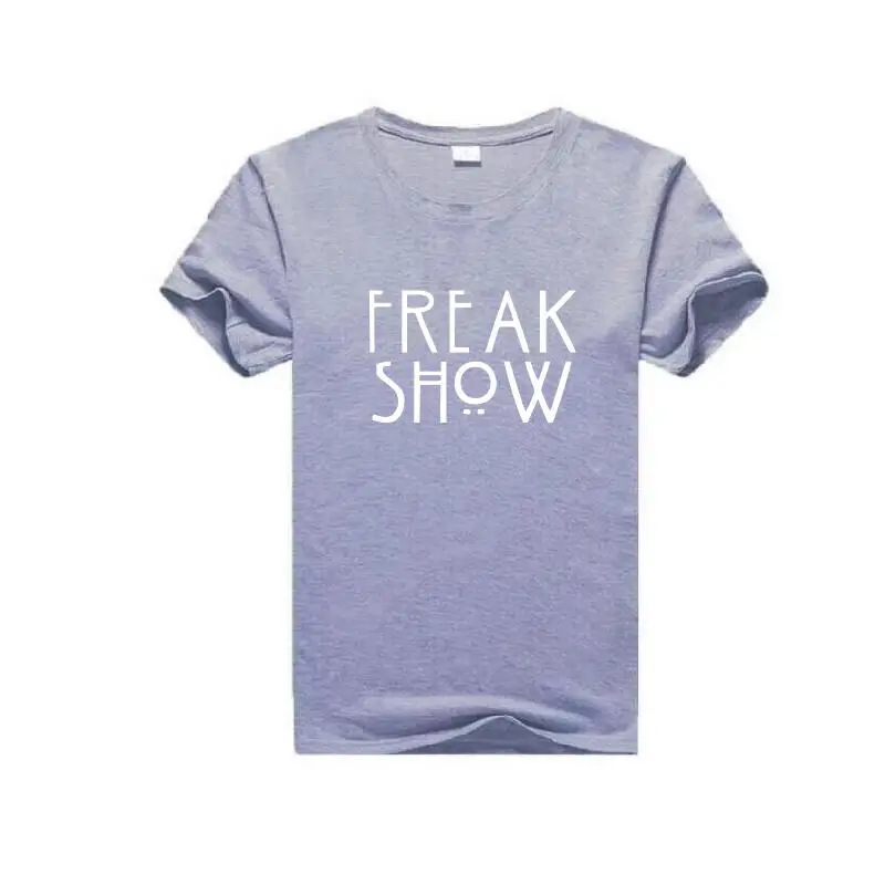 Модная забавная футболка FREAK SHOW Tumblr летняя новая хлопковая женская с коротким