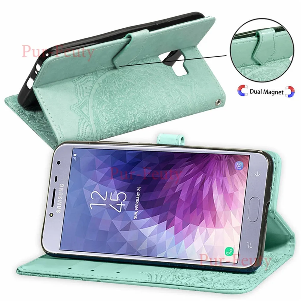 Чехол для samsung Galaxy J4 Plus SM-J415FN/DS откидной кожаный бумажник высокого качества Модный Магнитный чехол для J4Plus J415F
