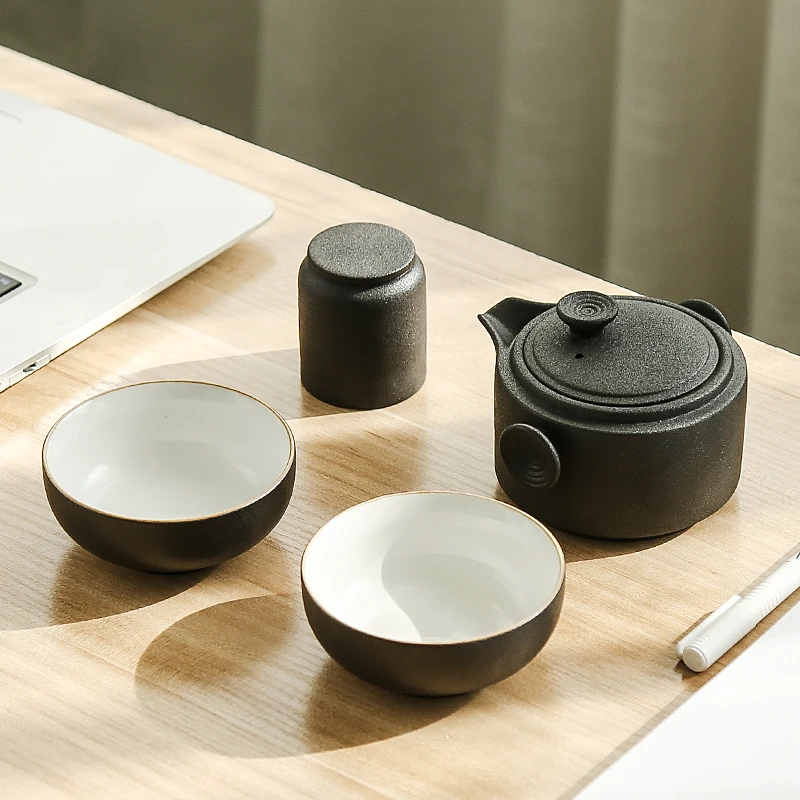 TANGPIN керамический чайник gaiwan с 2 чашками чайный сервиз для кофе портативный