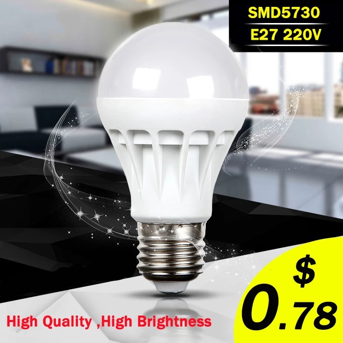 Высокая мощность E27 светодиодные лампы 5730SMD 3 Вт 5 7 9 10 12 220 В лампочки для дома
