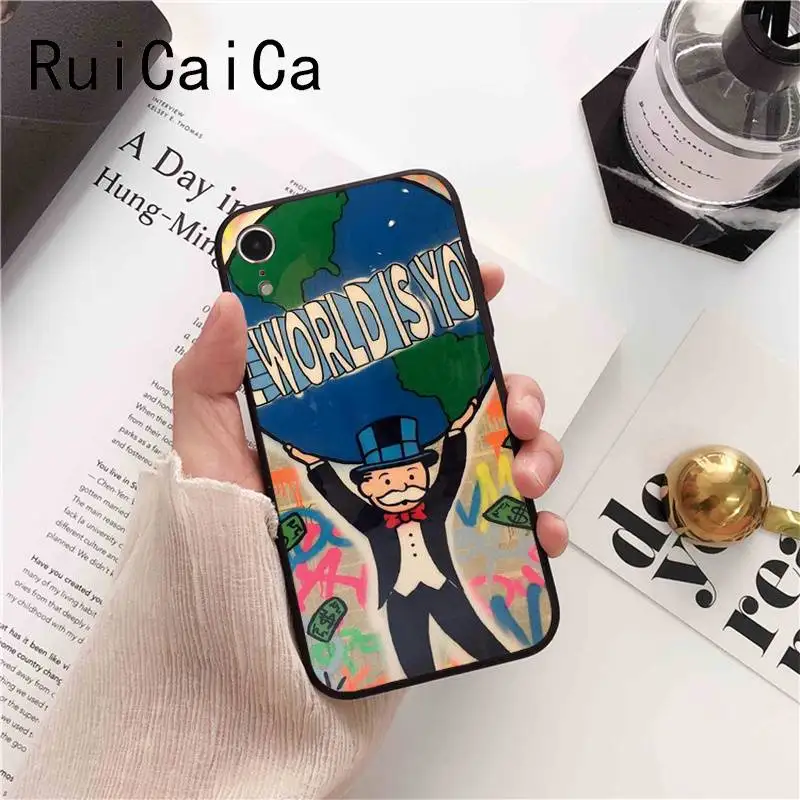 Чехол для телефона Ruicaica мягкий черный чехол iPhone X XS MAX 6 6s 7 7plus 8 8Plus 5 5S SE XR | Мобильные
