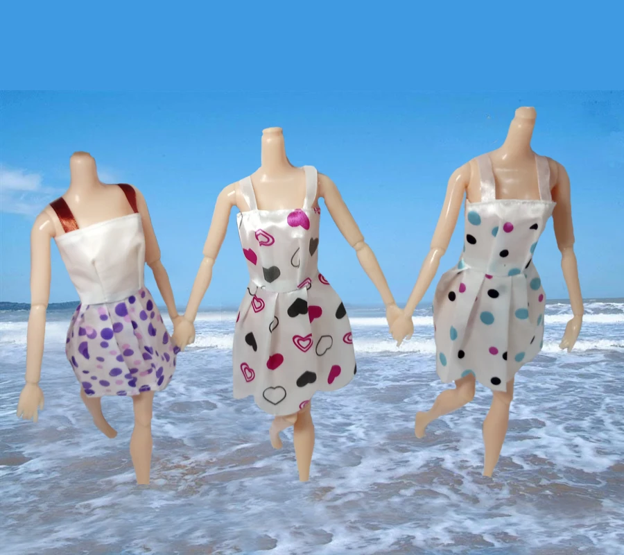 5 шт./лот цельное платье модная одежда для куклы Барби детский игровой домик