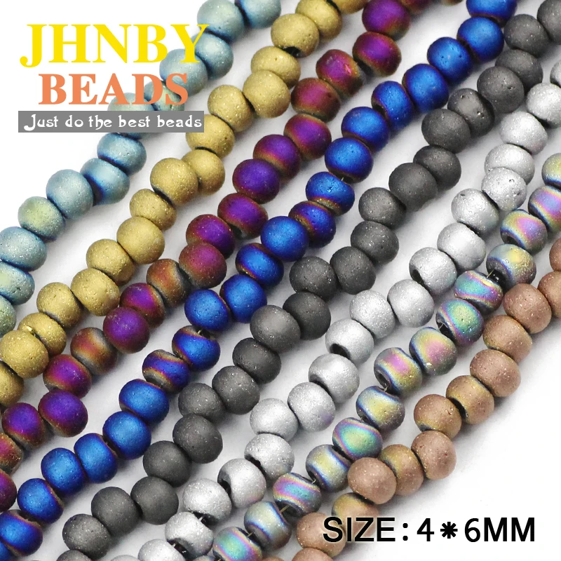 Круглые бусины JHNBY из матового австрийского хрусталя 4x6 мм 100 шт.|loose beads|austrian crystal