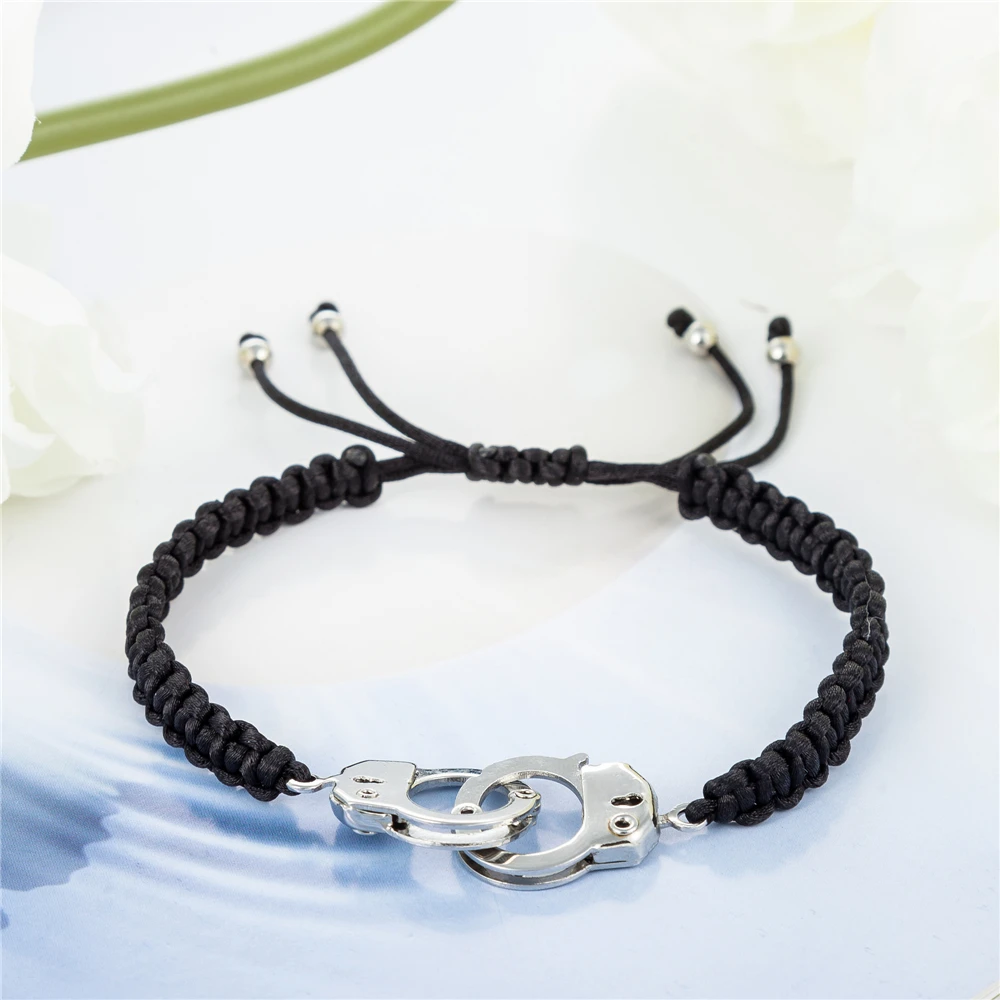 2 шт. Лидер продаж ручной работы плетеный Пара Серебряный браслет наручные