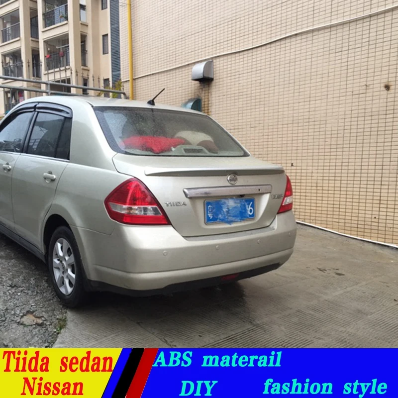 Используется для nissan tiida sedan спойлер 2011 2017 высокого качества ABS Материал заднее