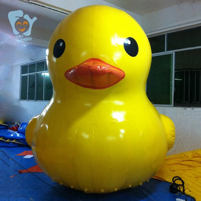 4m High Giant Inflatable Promotion Yellow Duck Water Floats Ground Decoration |