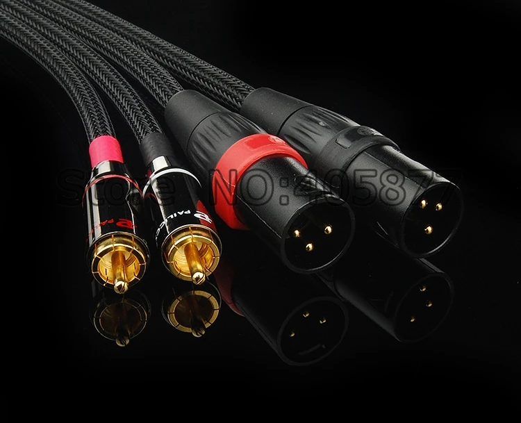 Hi End посеребренный аудиокабель 2 RCA папа к XLR HIFI Разъем 3 Pin аудиофильный кабель|2 rca