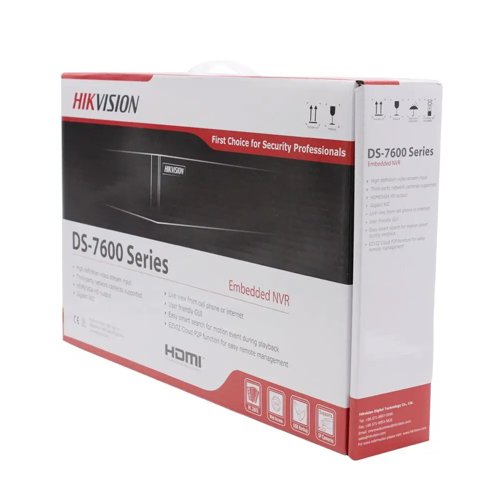 8ch CCTV рекордер PoE NVR DS 7608NI K1/8 P 8 канальный встроенный Plug & Play 4K сетевой