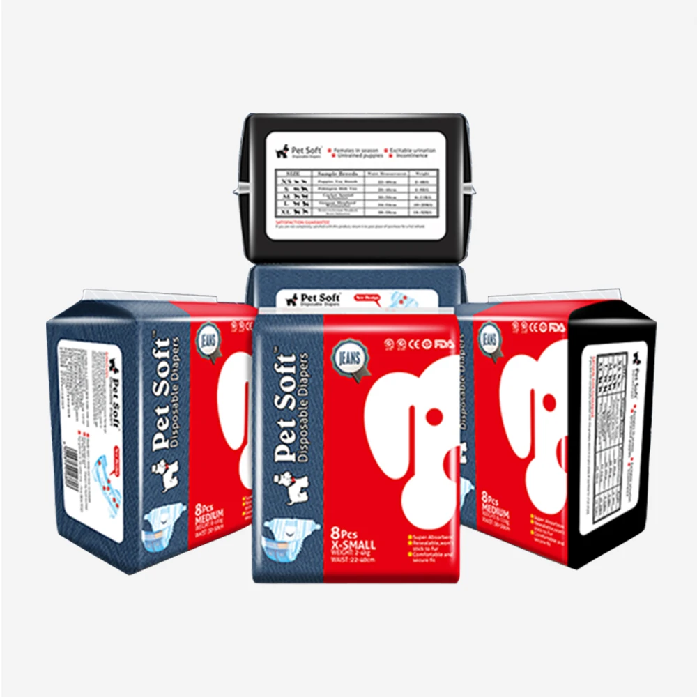 Мягкие одноразовые женские подгузники для собак регулируемые домашних животных