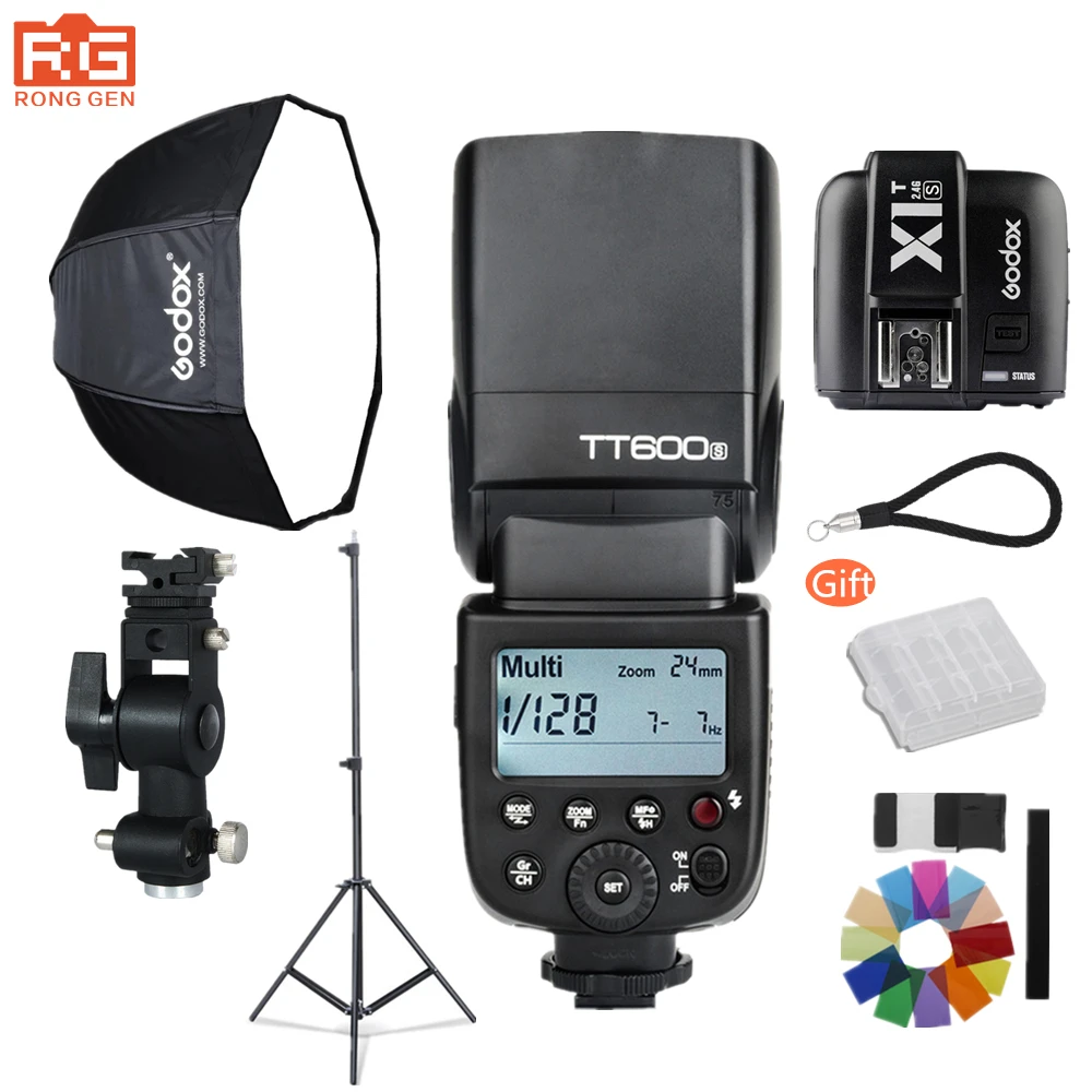 Godox фотостудия TT600S 2 4g Беспроводная HSS вспышка + 80 см зонтик софтбокс световая