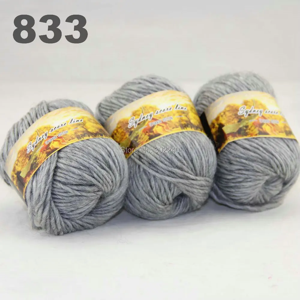 Лот из 3 косточек х 50 г массивная ручная крупная вязка шерстяная пряжа для мам