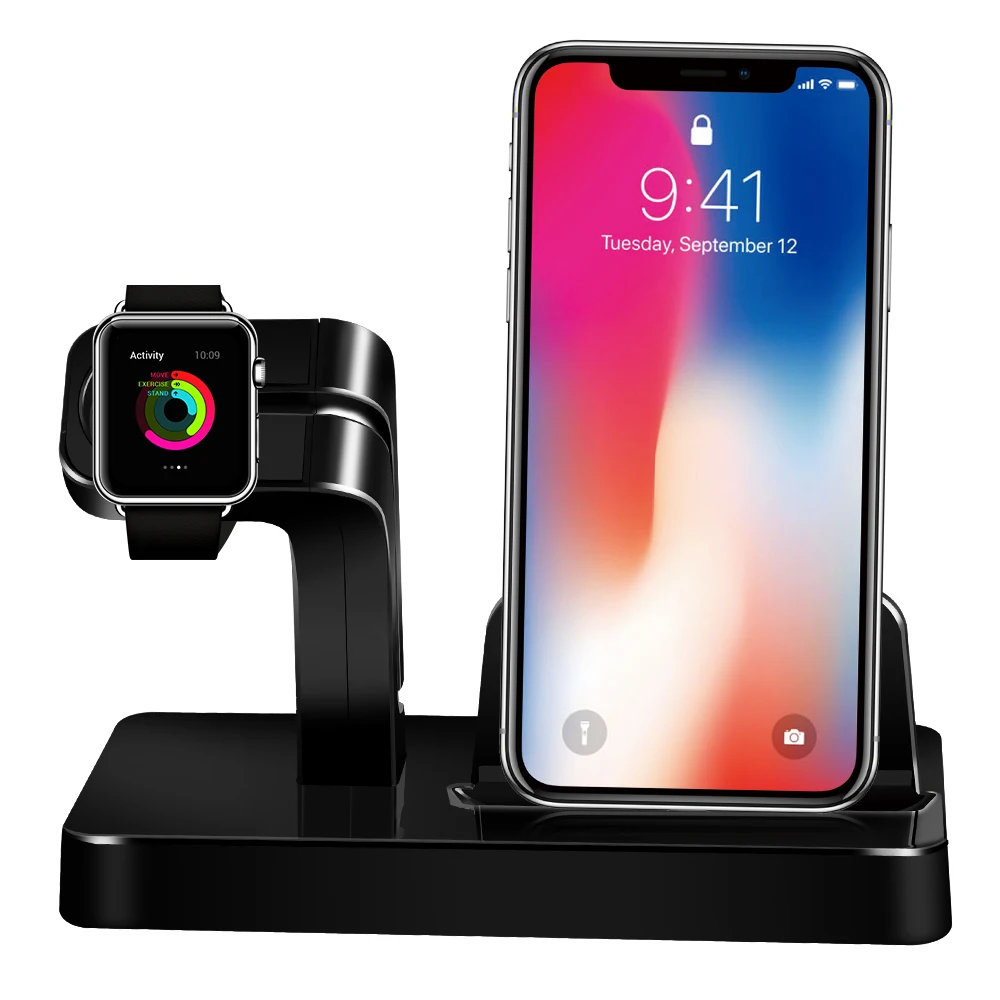 Для Apple Watch, зарядное устройство, док-станция, зарядная настольная подставка, держатель для телефона, подставка для iPhone X 8 7 Plus 6S 6 5S SE, зарядная док-станция