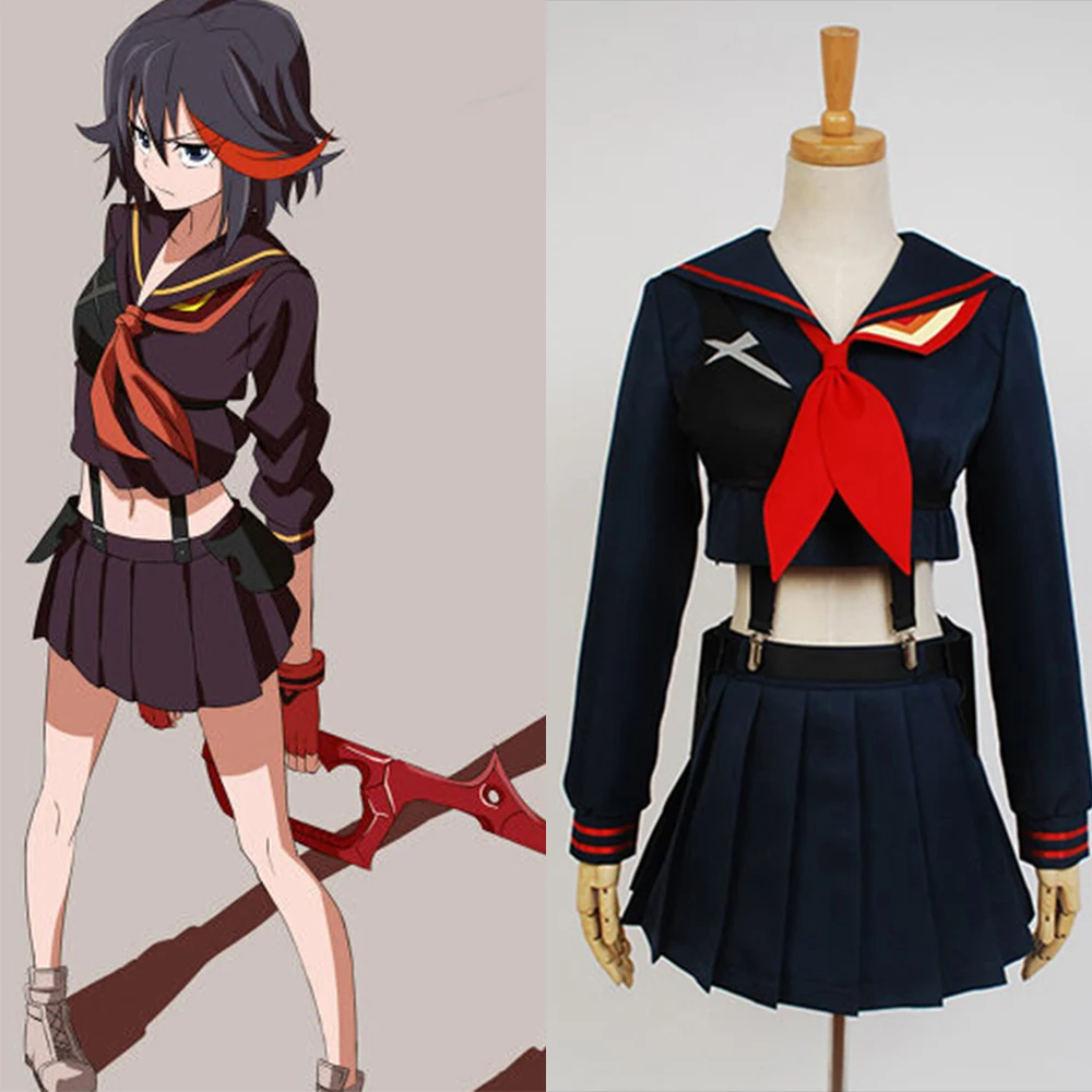 

Костюм для косплея Райко Рюко из «Kill LA Kill», комплект из топа и юбки для девочек