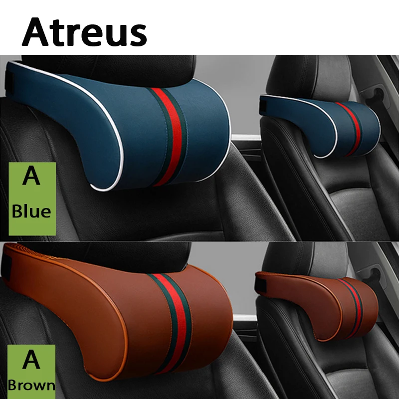 Автомобильный Стайлинг Atreus 1 шт. новая Автомобильная подушка под шею кожаный