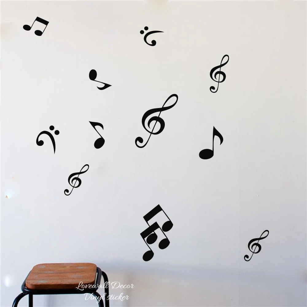 Музыкальная Наклейка на стену 36 шт. классическая рок джаз поп музыкальная для