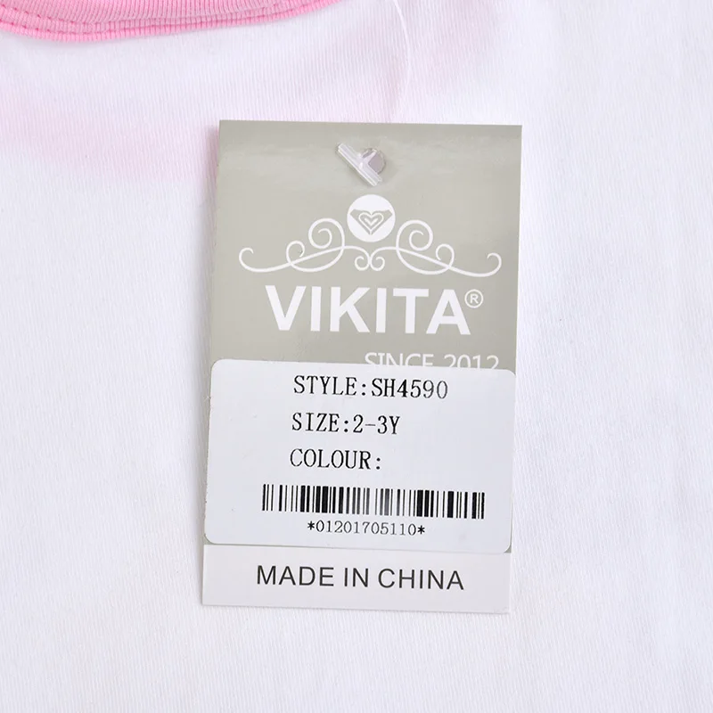 VIKITA; летнее платье для девочек; Vestidos Для детей; платья для девочек с рисунком единорога; платье с цветочным рисунком для малышей; детская хлопковая одежда принцессы