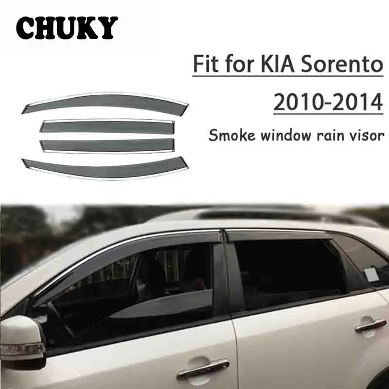 Chuky 4 шт. ABS автомобильный Стайлинг окна навесы укрытия от дождя для Kia Sorento 2010 2011 2012