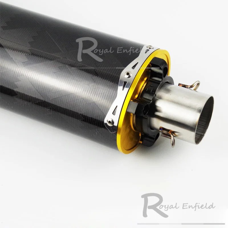500 мм удлиненный мото rcycle глушитель выхлопной трубы с ЧПУ углеродного волокна титановый сплав CBR R1 R6 ESCAPE moto
