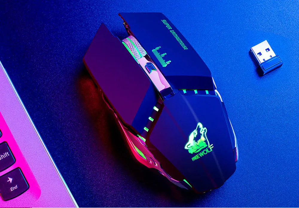 Бесшумная беспроводная мышь оптическая игровая мышь Бесшумная usb перезаряжаемая мышь 2400 точек/дюйм встроенный аккумулятор для ПК ноутбука компьютера