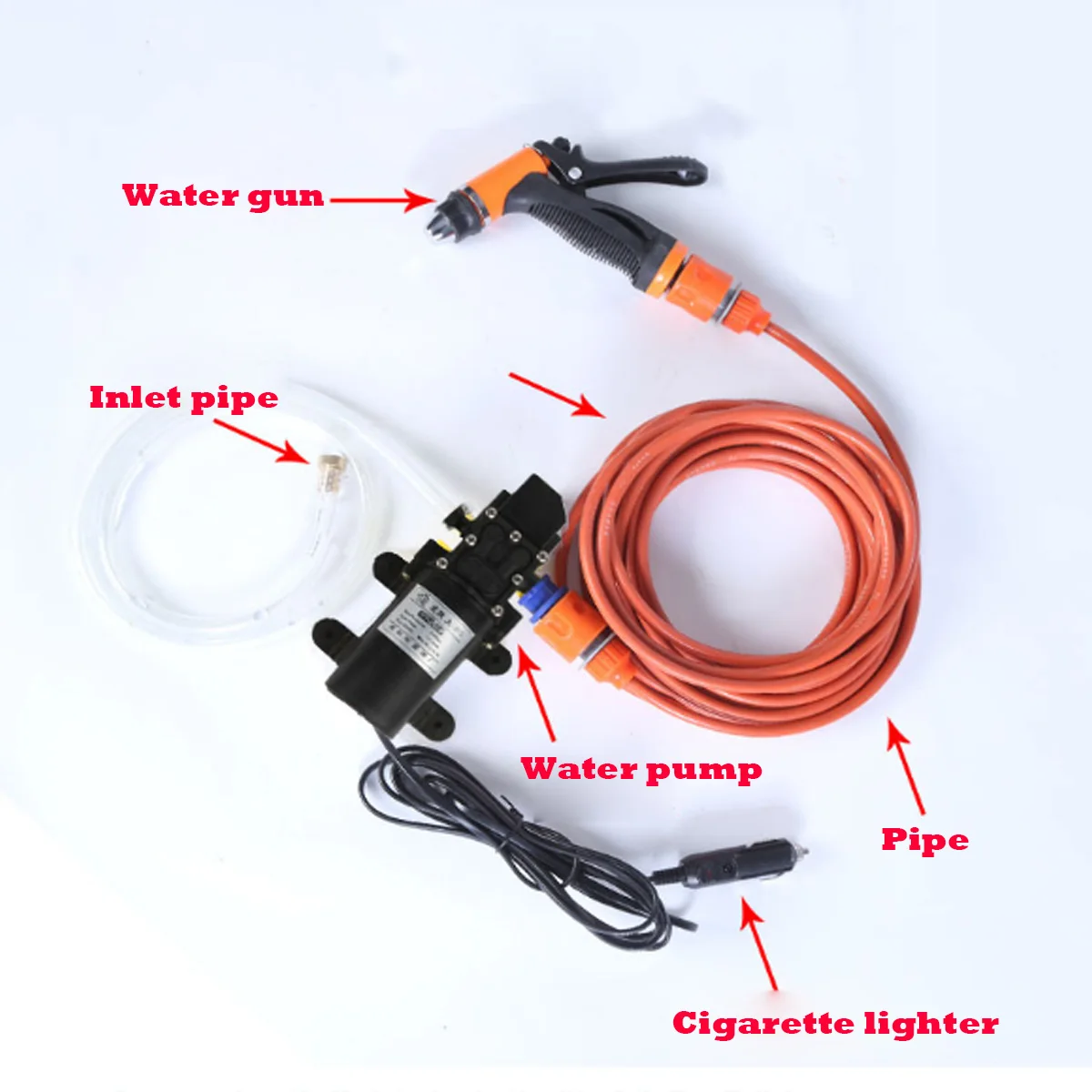 12V 100W 160PSI высокое Давление самовсасывающие электрический автомобиль мытья насос Портативный стиральная машина прикуривателя комплект водяного насоса