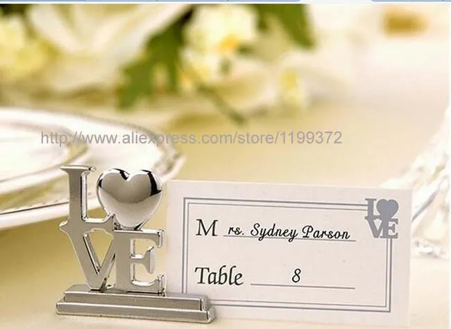 200pcs DHL place card holder + plain Love Wedding Table Place Card Holder Bridal Shower Souvenirs Favor | Дом и сад