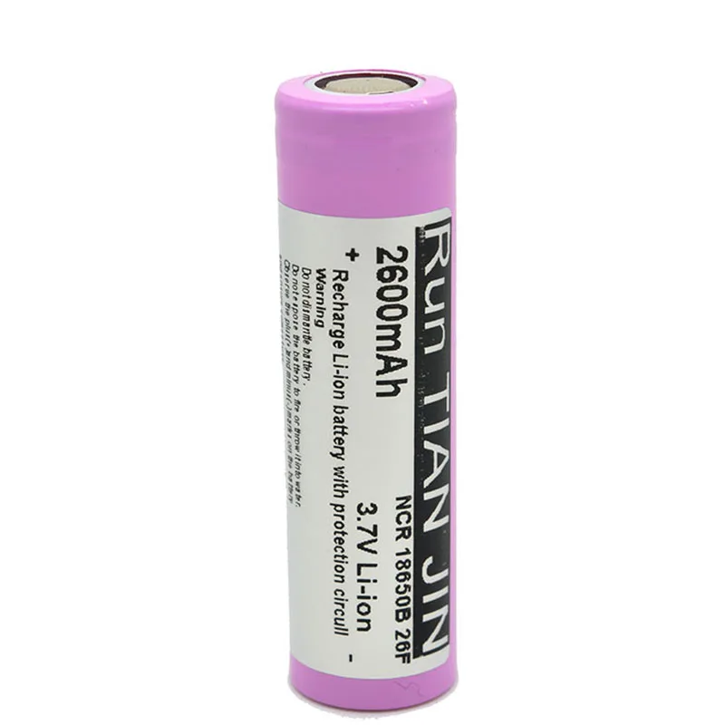 2pcs 18650 battery 100% 2600 mAh LED flashlight lithium ion ICR18650 26F Battery + free delivery electronic ciga | Электроника