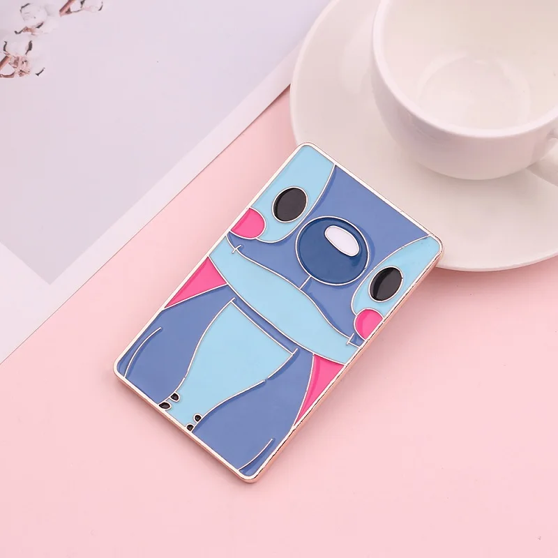 Kawaii аниме Лило и Стич макияж зеркало гребень мультфильм косметическое зеркало компактный карманный инструмент для красоты Металлический Гребень как подарок - Цвет: mirror