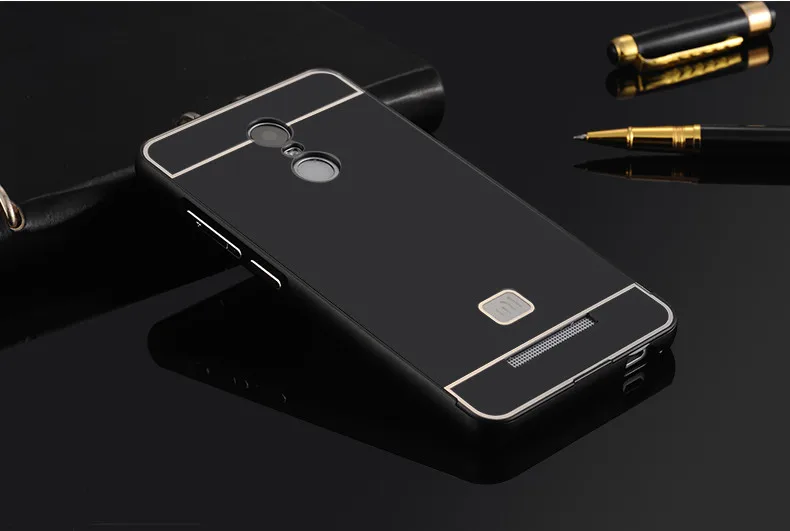 Для Xiaomi Redmi Note 3 чехол алюминиевый корпус металлическая рамка и акриловый