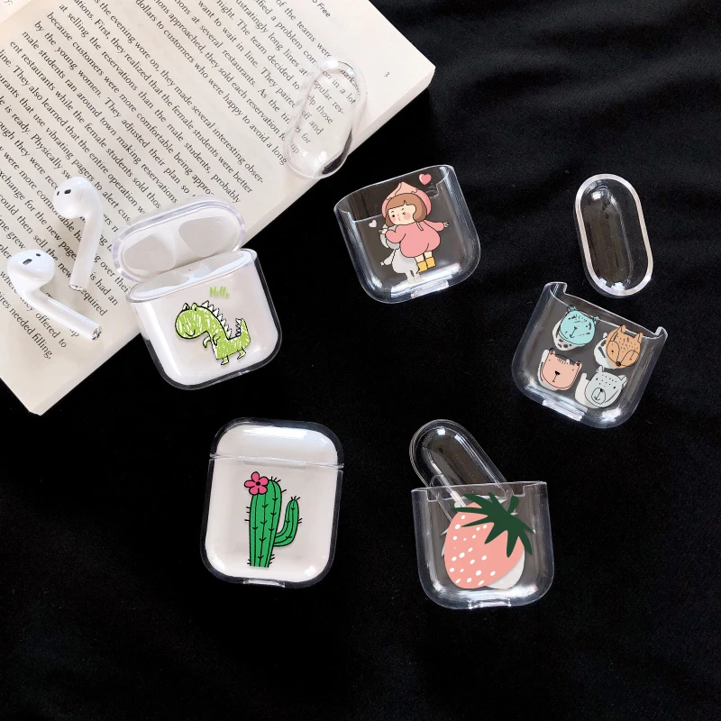 Чехол для Airpods милый чехол наушников AirPods 1 2 Мультяшные Беспроводные аксессуары