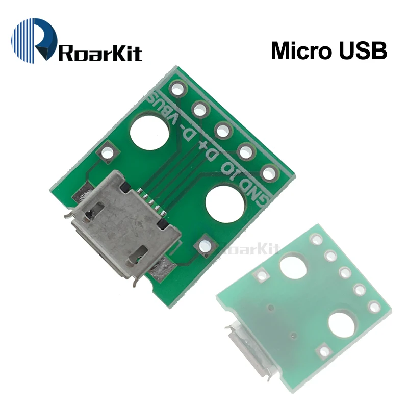 5 шт. USB коннектор папа/мини микро адаптер DIP 2 54 контактный разъем мама B Type C USB2.0 3 0