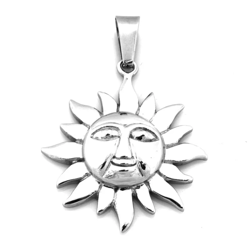 FANSSTEEL ювелирные изделия из нержавеющей стали улыбка солнце цветок Аполлон Гелиос