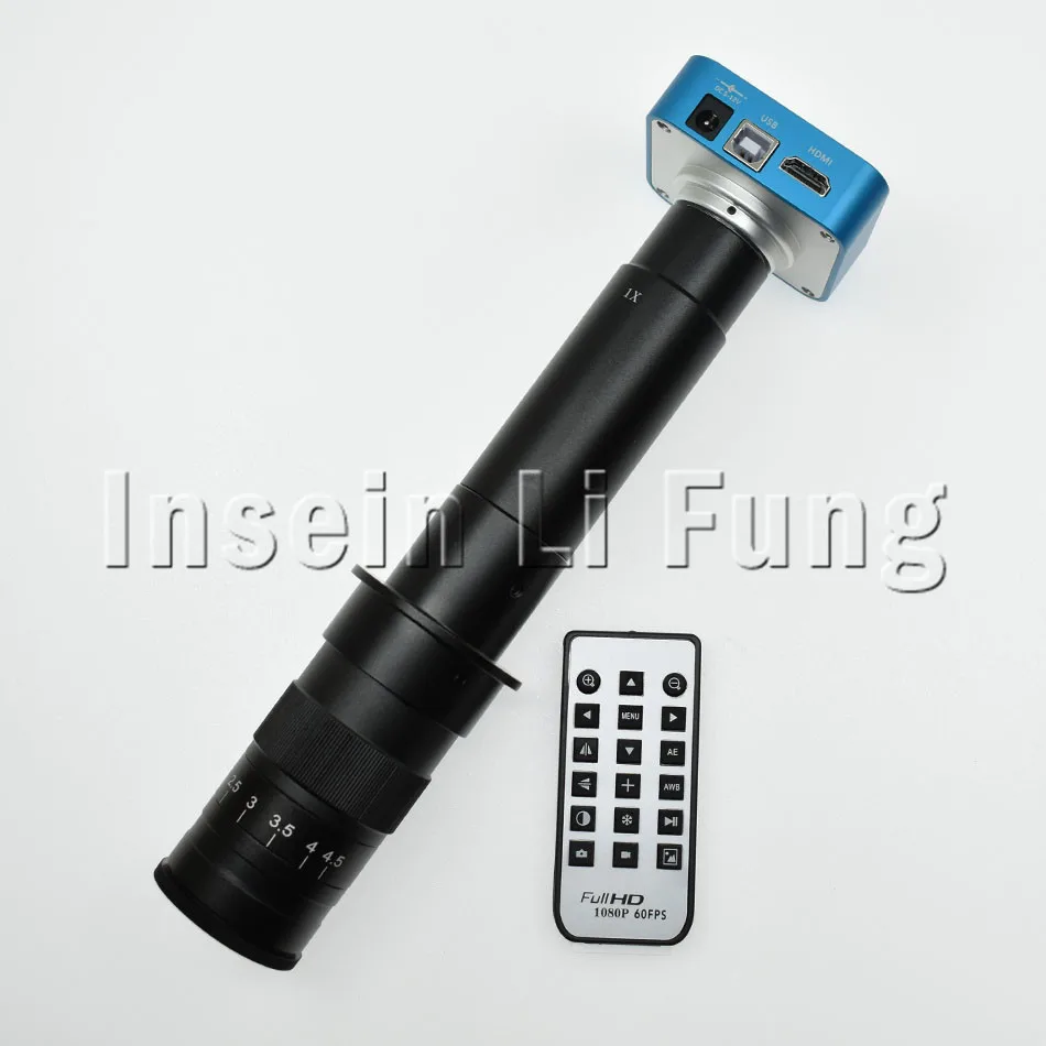20MP Full HD 1080 P 2 K 4 K 60FPS HDMI USB промышленных цифровых электронных видео микроскоп Камера мобильного телефона процессор Ремонт печатной платы - Цвет: with 10X-300X Lens