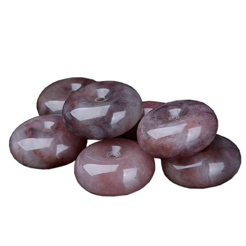 

Violet gold silk jade peace buckle pendant sweater chain jade pendant diy