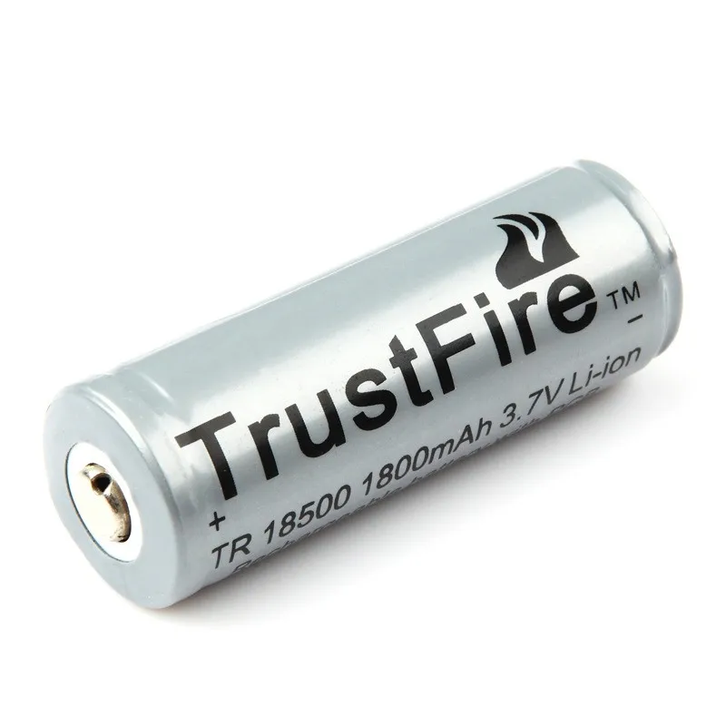 TrustFire 2 шт 3 7 V 18500 1800mAh литий ионная аккумуляторная батарея с защитой