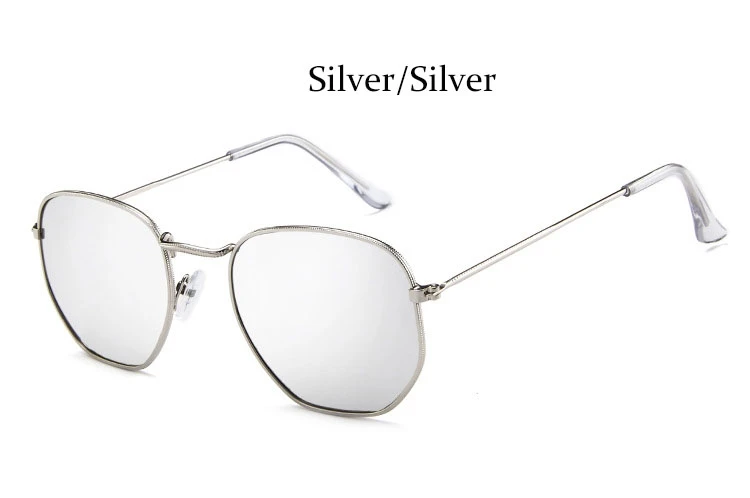 Silver Silver Модные квадратные солнцезащитные очки wo мужские сексуальные маленькие брендовые металлические солнцезащитные очки Женские Ретро винтажные мужские солнцезащитные очки oculos - Цвет линз: Silver Silver